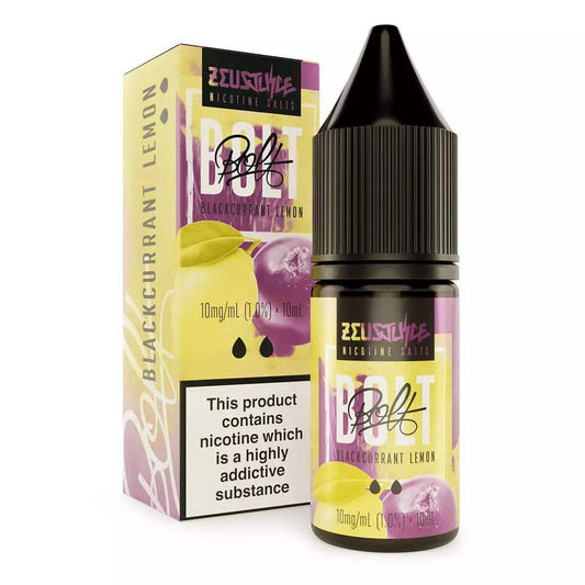 BLACKCURRANT LEMON 10ML NIC SALT BY BOLT - ZEUS JUICE - Vapeslough
