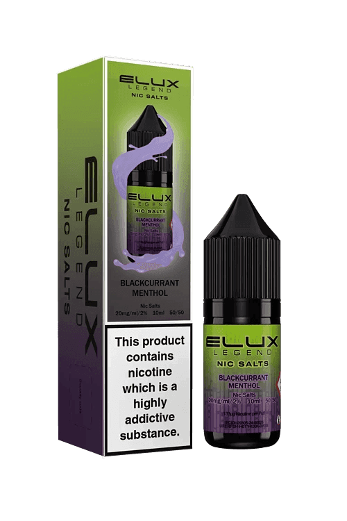 BLACKCURRANT MENTHOL 10ML NIC SALT BY ELUX LEGEND 10MG(1%) | 20MG(2%) - Vapeslough