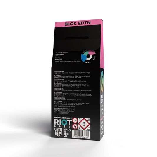 BLCK EDTN - ULTRA PEACH TEA SHORTFILL 100ML BY RIOT SQUAD - Vapeslough