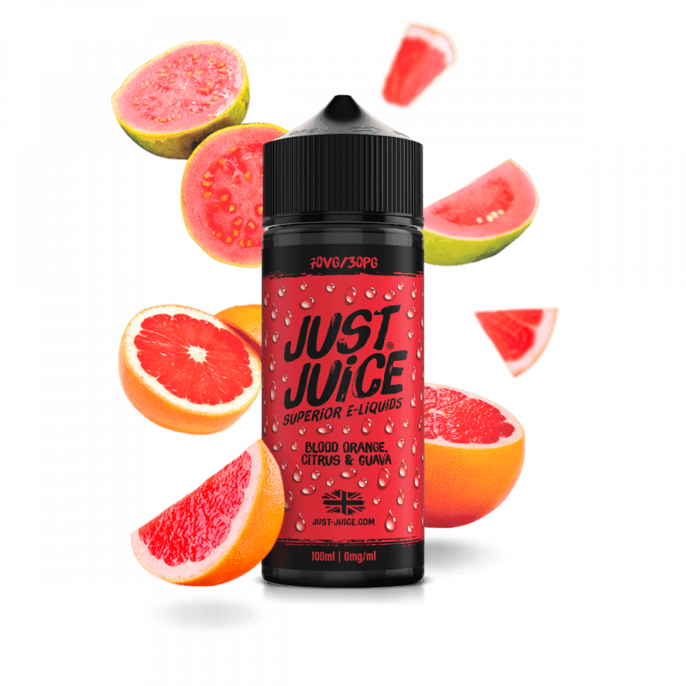 BLOOD ORANGE, CITRUS & GUAVA 100ML SHORT FILL E-LIQUID BY JUST JUICE - Vapeslough