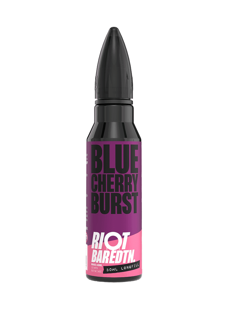 BLUE CHERRY BURST - LONGFILL 30ML CONCENTRATE SHORT FILL E-LIQUID BY RIOT SQUAD - Vapeslough