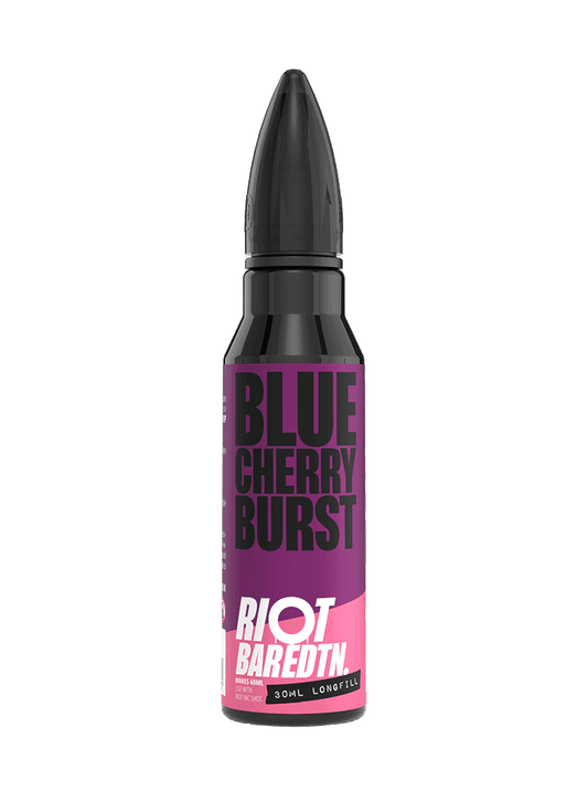 BLUE CHERRY BURST - LONGFILL 30ML CONCENTRATE SHORT FILL E-LIQUID BY RIOT SQUAD - Vapeslough