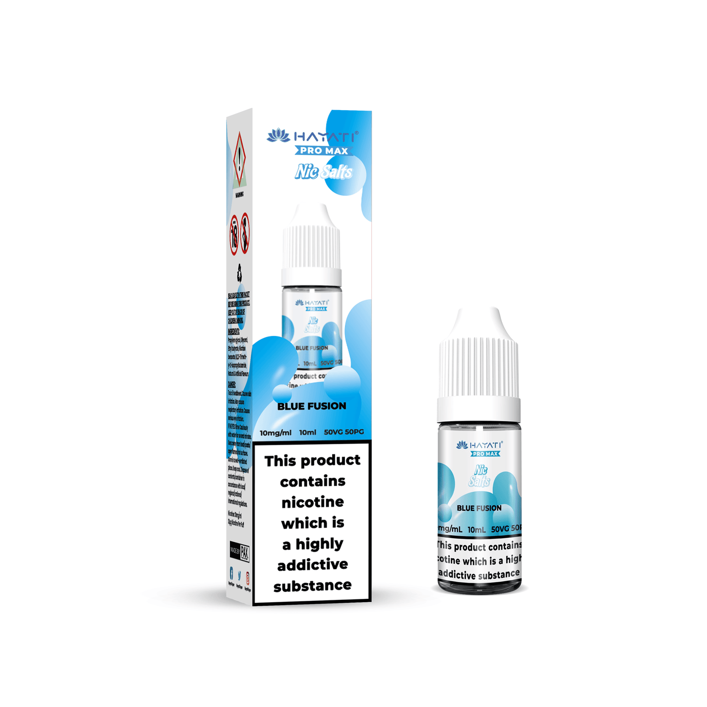 BLUE FUSION 10ML NIC SALT BY HAYATI PRO MAX 10MG(1%) | 20MG(2%) - Vapeslough