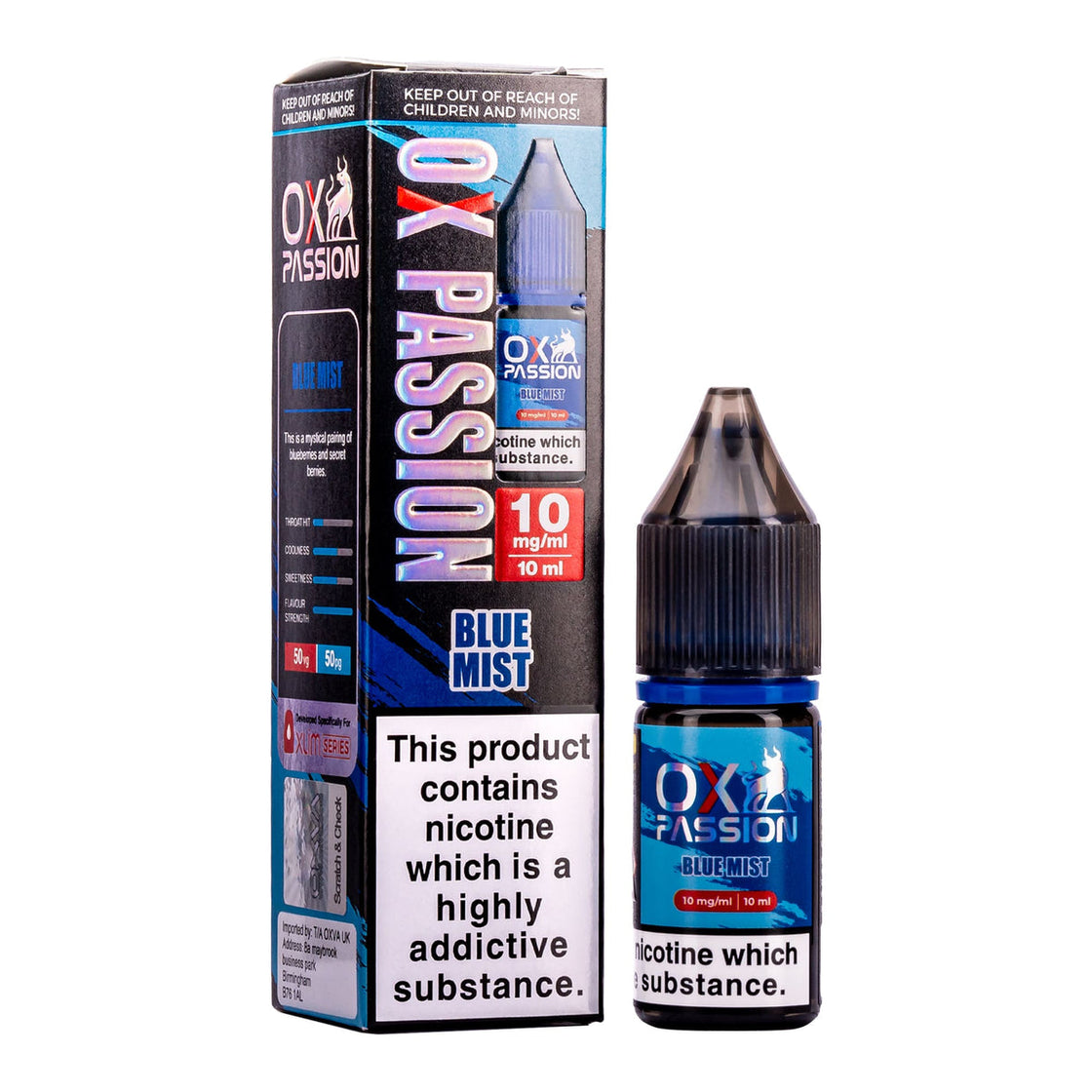 BLUE MIST 10ML NIC SALT BY OXVA OX PASSION 10MG(1%) | 20MG(2%)