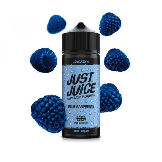 BLUE RASPBERRY 100ML SHORT FILL E-LIQUID BY JUST JUICE - Vapeslough