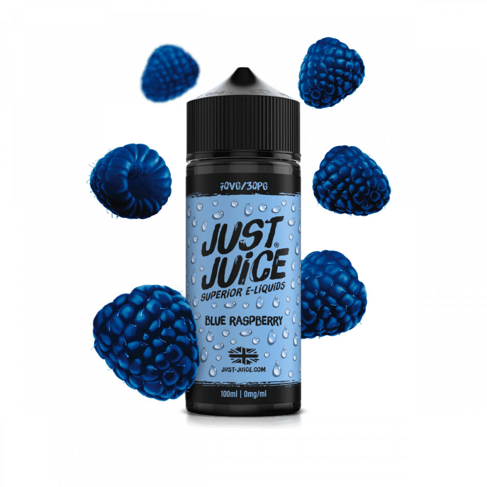 BLUE RASPBERRY 100ML SHORT FILL E-LIQUID BY JUST JUICE - Vapeslough