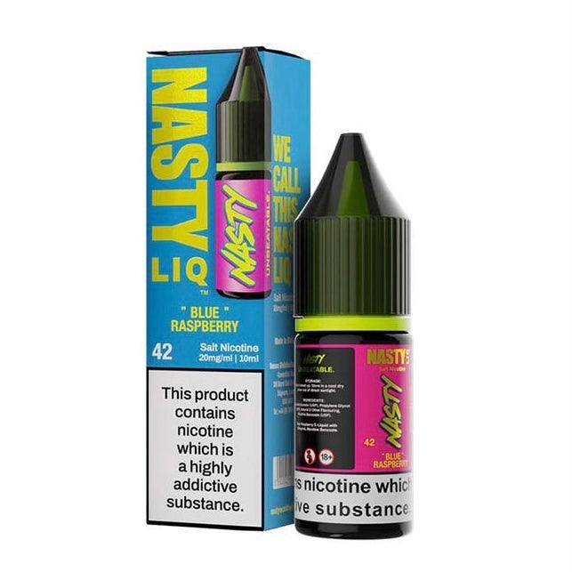 BLUE RASPBERRY 10ML E LIQUID NICOTINE SALT BY NASTY LIQ - Vapeslough