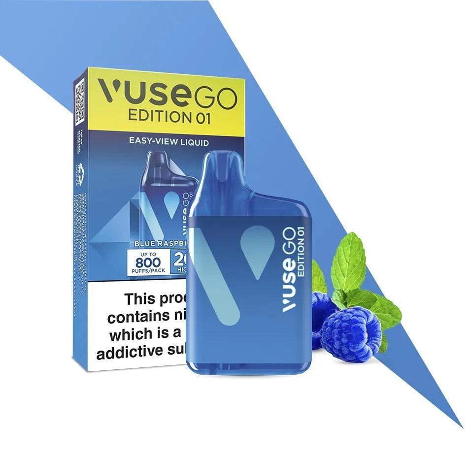 BLUE RASPBERRY DISPOSABLE VAPE BY VUSE GO EDITION 01 - 20MG - Vapeslough