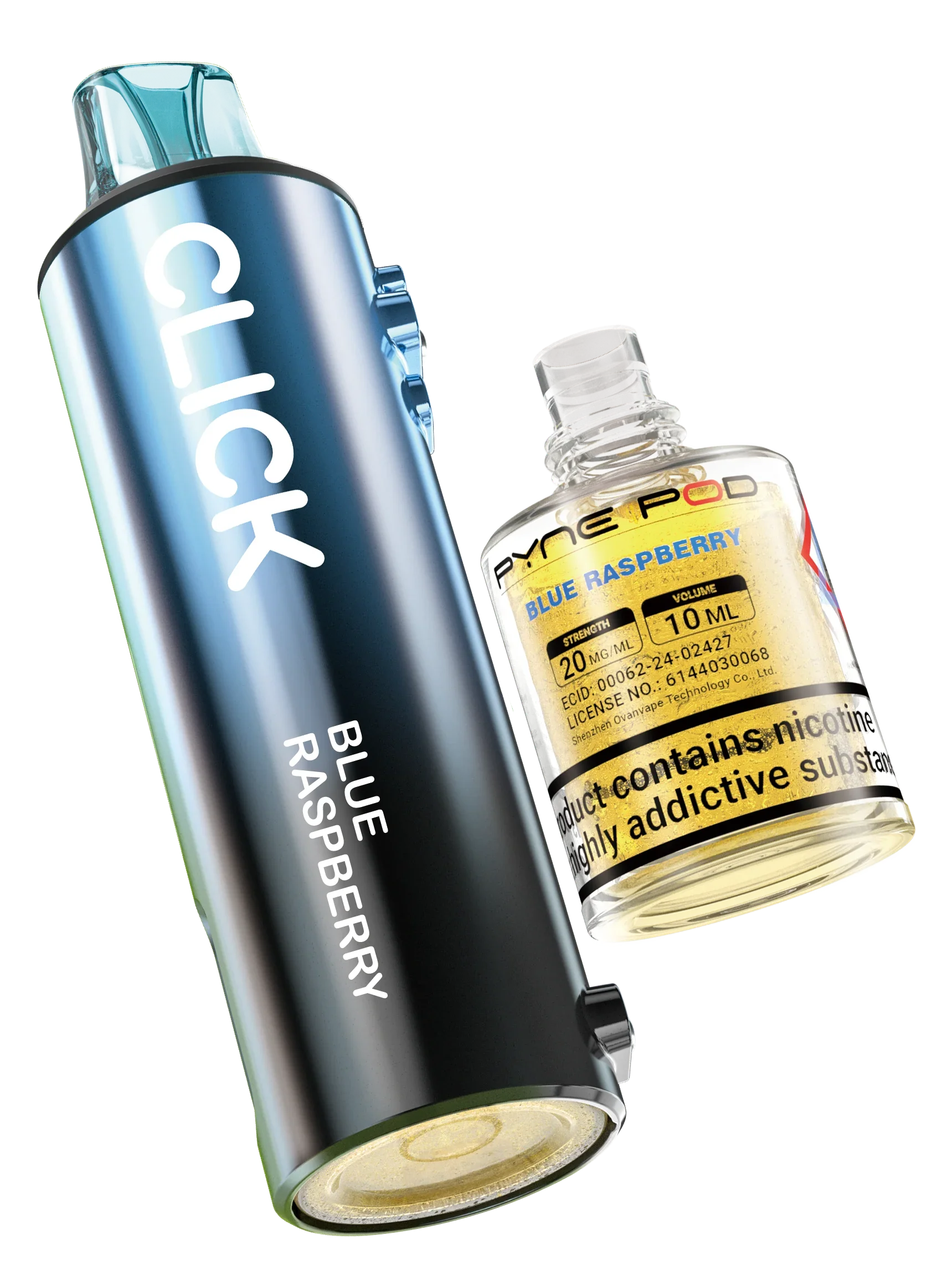 Blue Raspberry - Pyne Pod Click Prefilled Pod + Refill Container - Vapeslough