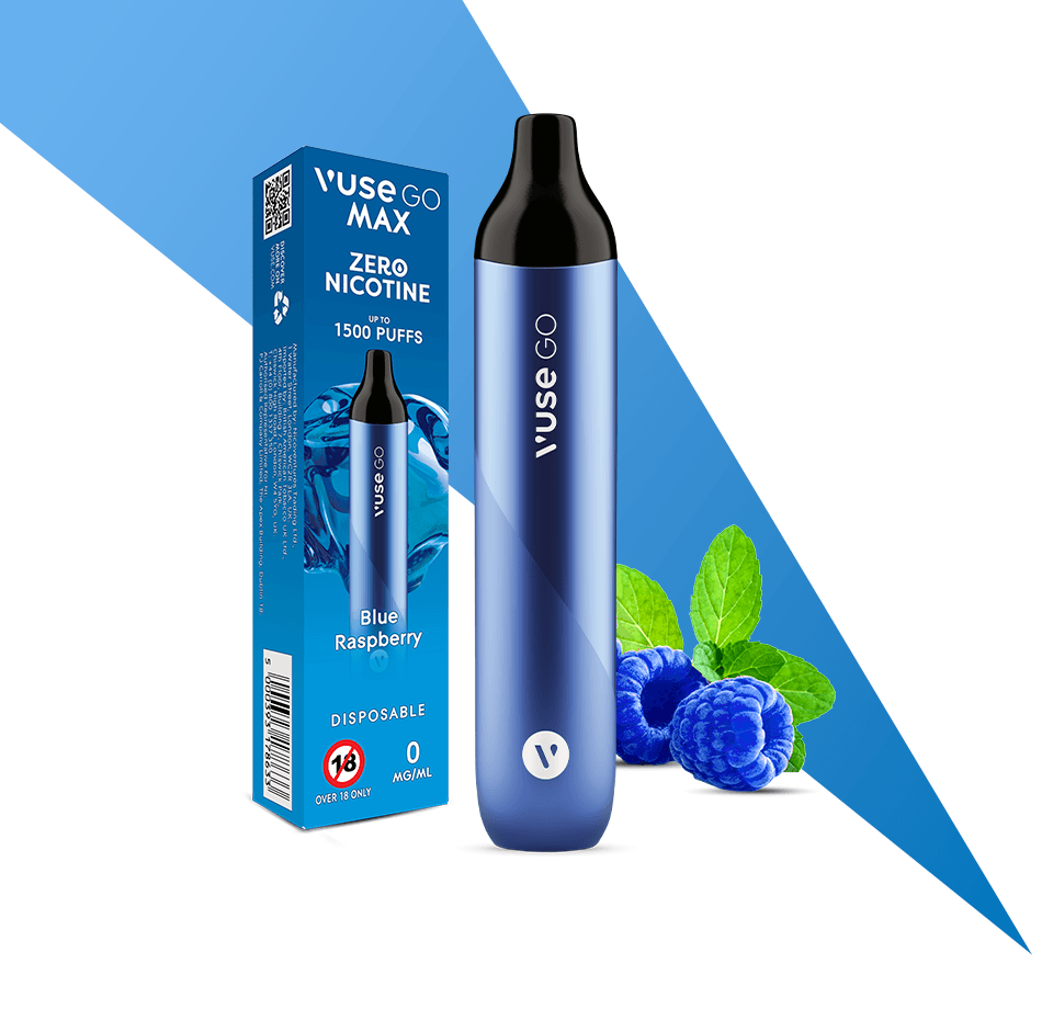 BLUE RASPBERRY VUSE GO MAX DISPOSABLE VAPE BY VUSE - ZERO NICOTINE - Vapeslough