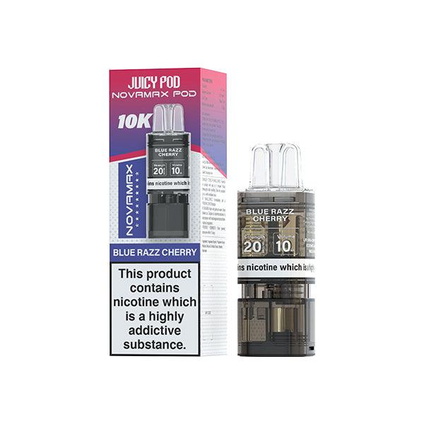BLUE RAZZ CHERRY - JUICY POD NOVAMAX 10K PRE-FILLED POD - Vapeslough