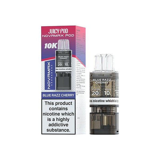 BLUE RAZZ CHERRY - JUICY POD NOVAMAX 10K PRE-FILLED POD - Vapeslough