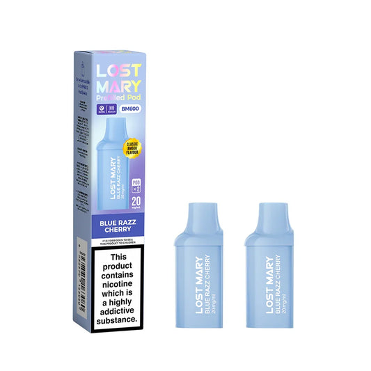 BLUE RAZZ CHERRY LOST MARY BM600 PODS (PACK OF 2) - Vapeslough