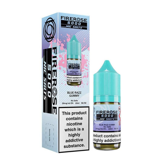 BLUE RAZZ GUMMY - FIREROSE 5000 - 10ML NIC SALT BY ELUX LEGEND 10MG(1%) | 20MG(2%) - Vapeslough