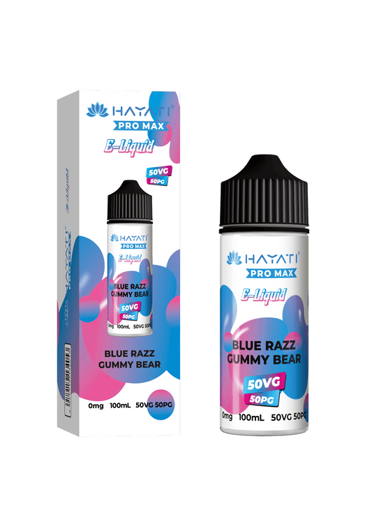 BLUE RAZZ GUMMY - HAYATI PRO MAX 100ML SHORT FILL - 50/50PG/VG E-LIQUID - Vapeslough