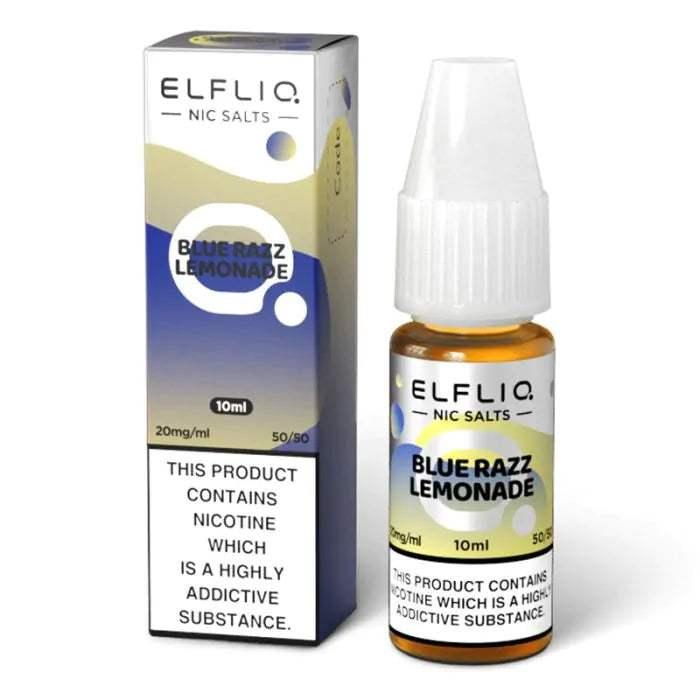 BLUE RAZZ LEMONADE 10ML E LIQUID NICOTINE SALT BY ELFLIQ - ELFBAR - Vapeslough