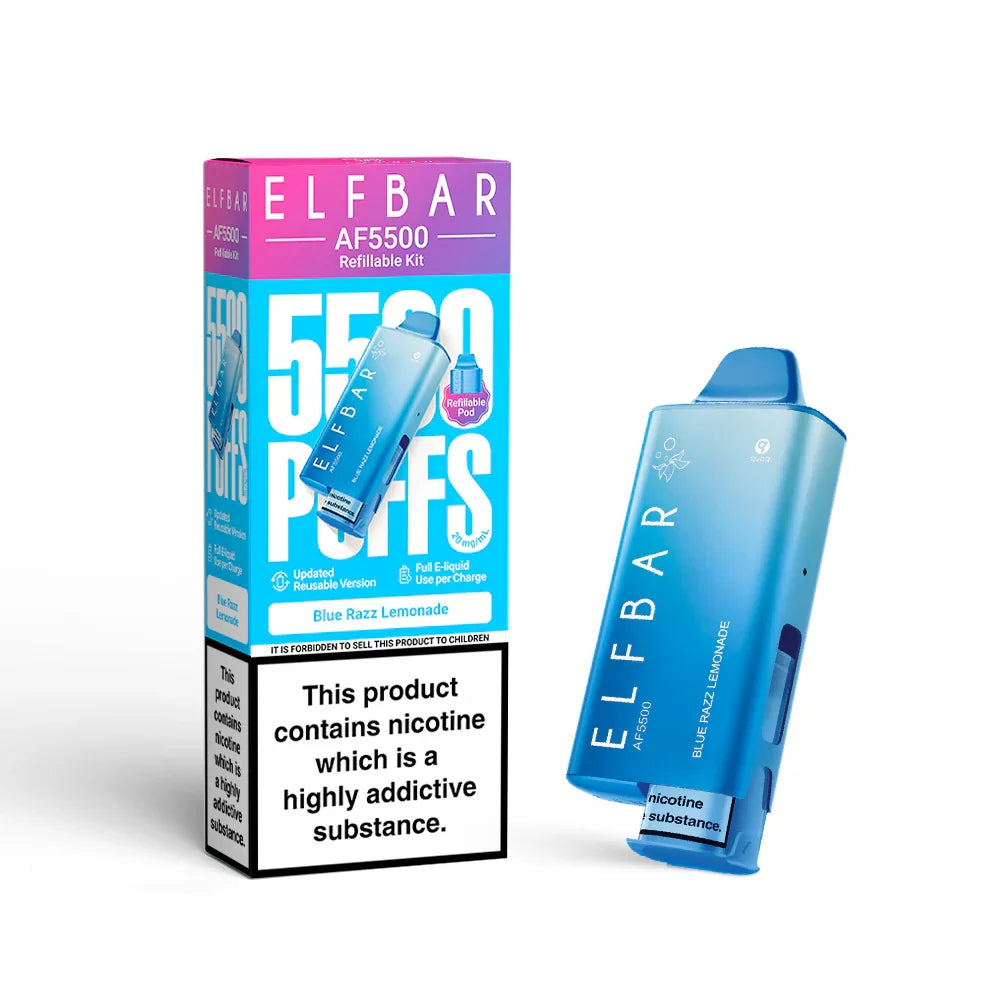 Blue Razz Lemonade - ELFBAR AF55000 Pre-Filled Pod Kit - Vapeslough