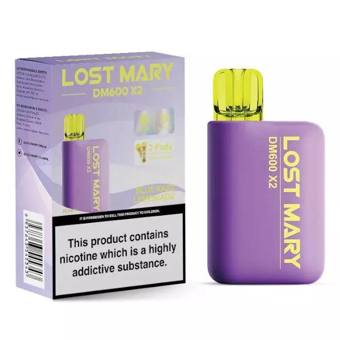 BLUE RAZZ LEMONADE - LOST MARY DM600 X2 DISPOSABLE VAPE BY LOST MARY - 2% (20MG) - Vapeslough