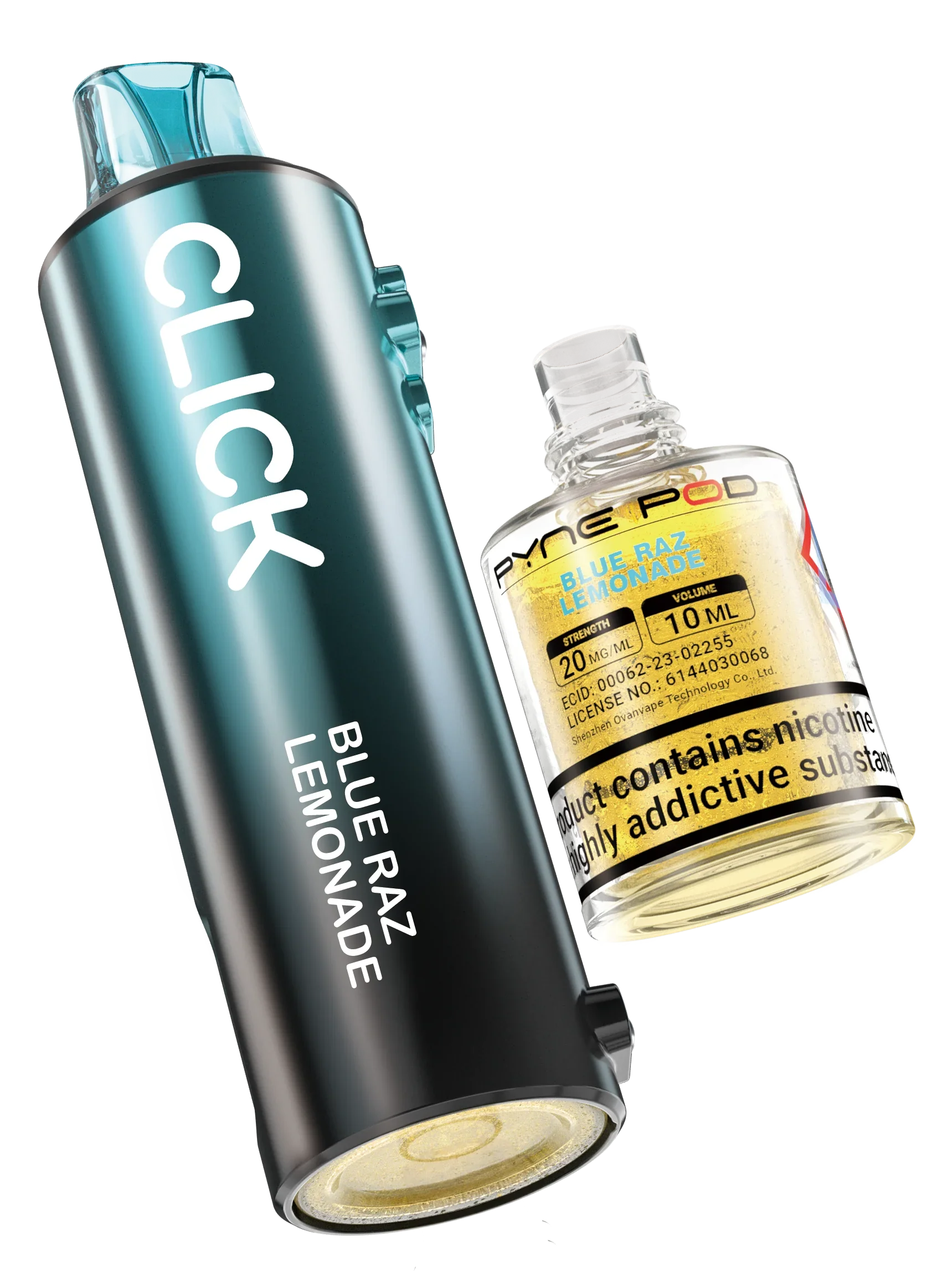 Blue Razz Lemonade - Pyne Pod Click Prefilled Pod + Refill Container - Vapeslough