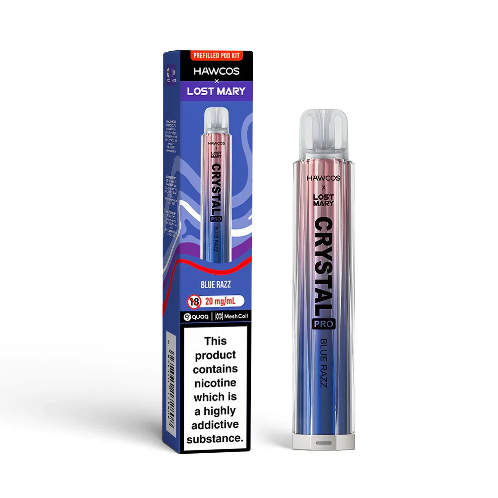 Blue Razz Lost Mary x Hawcos Crystal Pro 600 - Vapeslough