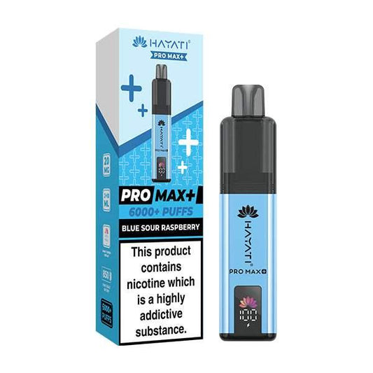 BLUE SOUR RASPBERRY - HAYATI PRO MAX+ DISPOSABLE VAPE - 20MG(2%) - Vapeslough