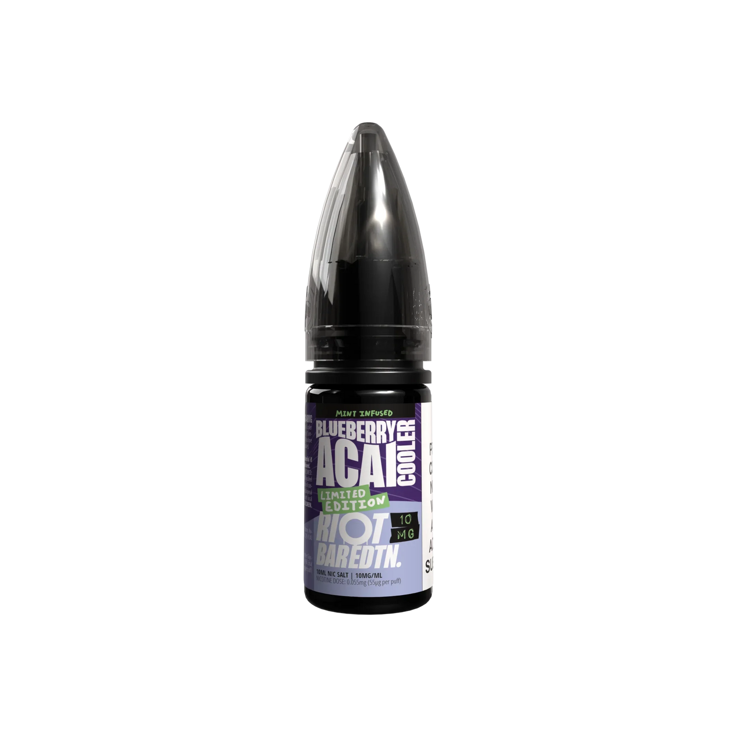 BLUEBERRY ACAI COOLER - LMTD ETDN - 10ML NIC SALT E-LIQUID - 5MG | 10MG | 20MG BY RIOT SQUAD - Vapeslough