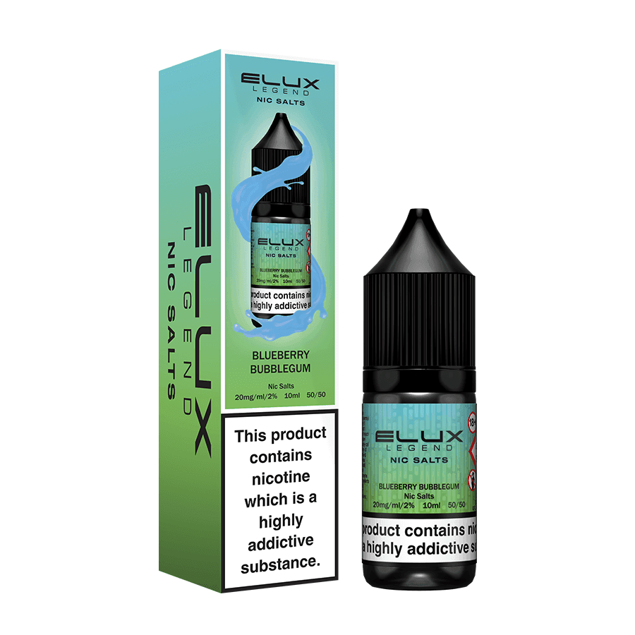 BLUEBERRY BUBBLEGUM 10ML NIC SALT BY ELUX LEGEND 10MG(1%) | 20MG(2%) - Vapeslough