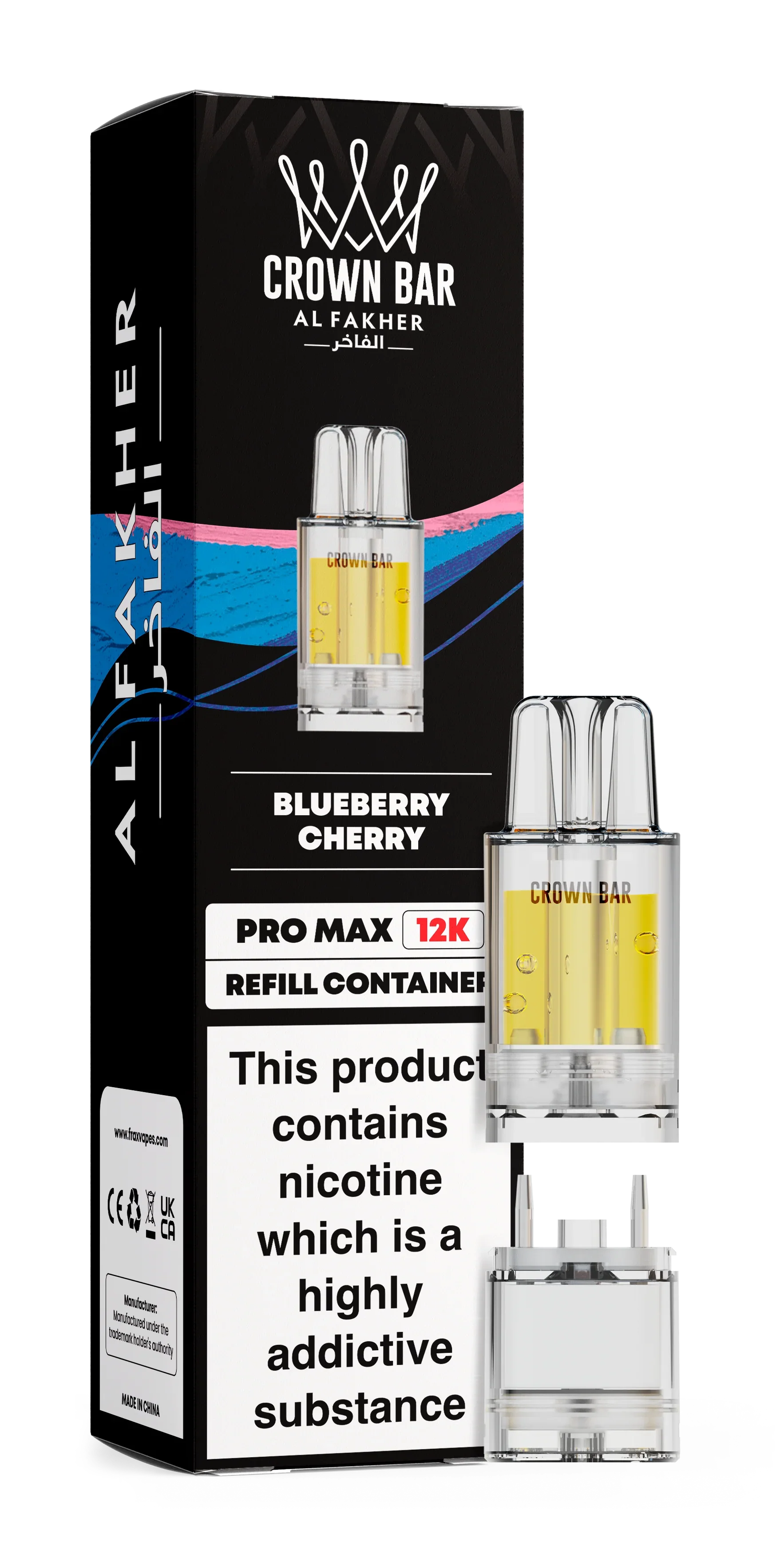 Blueberry Cherry Al Fakher Crown Bar Pro Max 12K Refill Pod - Vapeslough