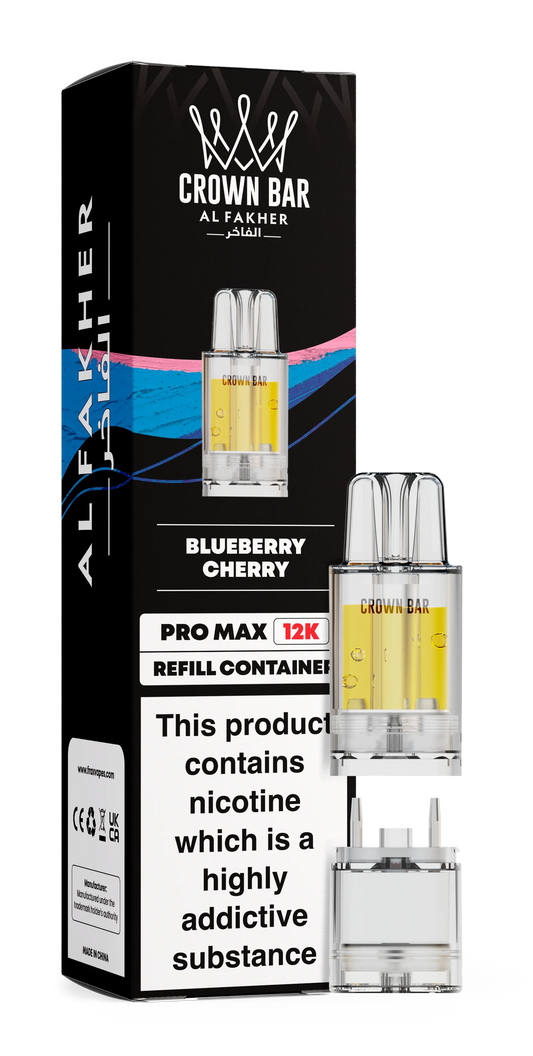 Blueberry Cherry Al Fakher Crown Bar Pro Max 12K Refill Pod - Vapeslough