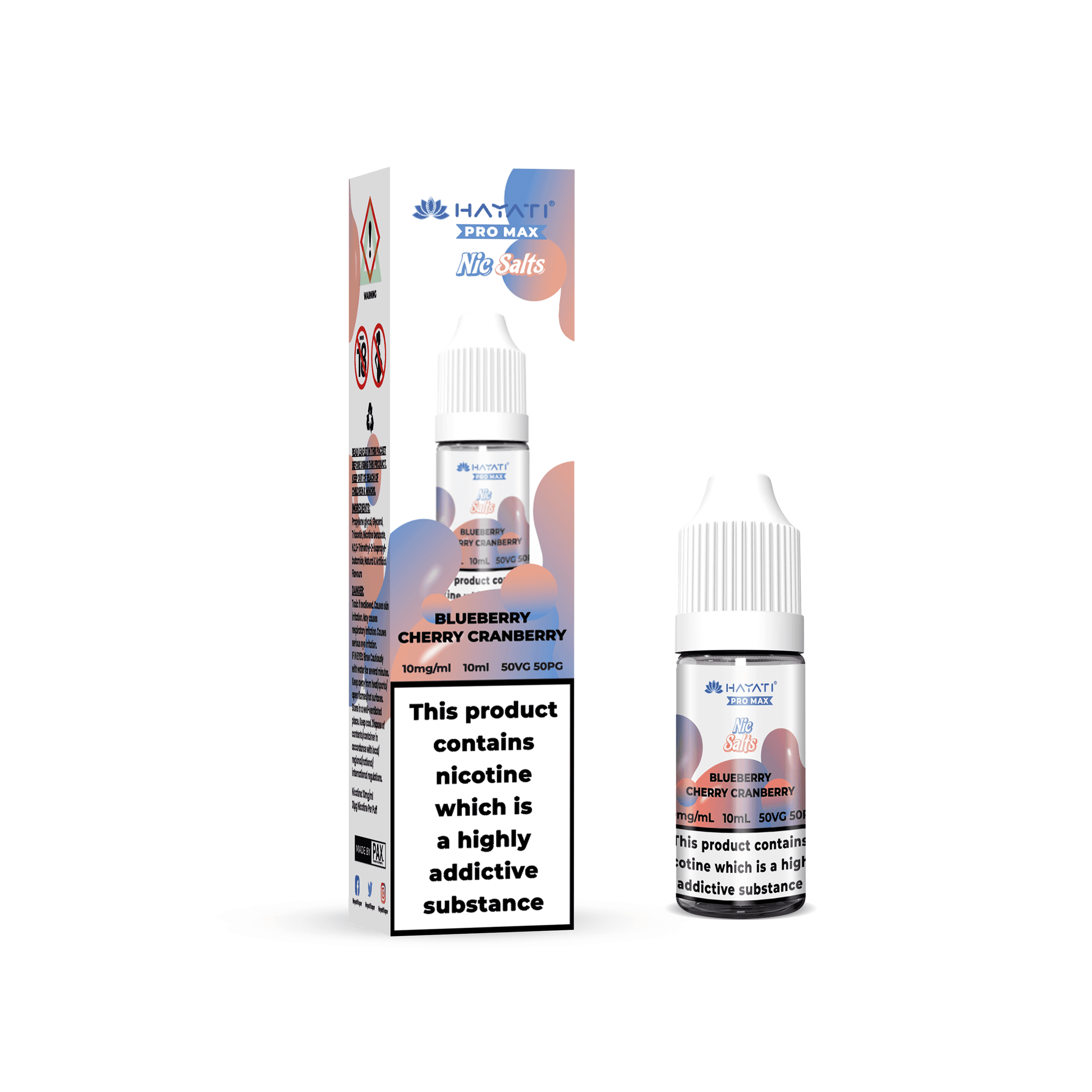 BLUEBERRY CHERRY CRANBERRY 10ML NIC SALT BY HAYATI PRO MAX 10MG(1%) | 20MG(2%) - Vapeslough