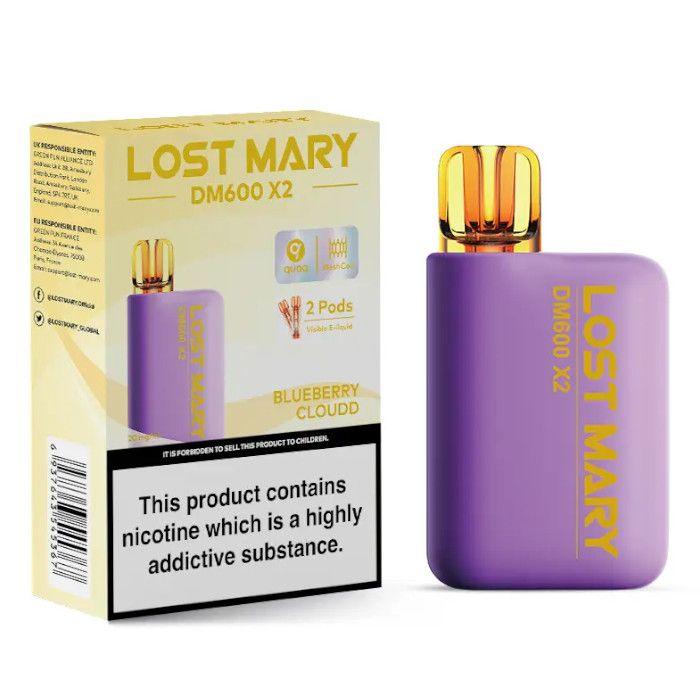BLUEBERRY CLOUDD - LOST MARY DM600 X2 DISPOSABLE VAPE BY LOST MARY - 2% (20MG) - Vapeslough