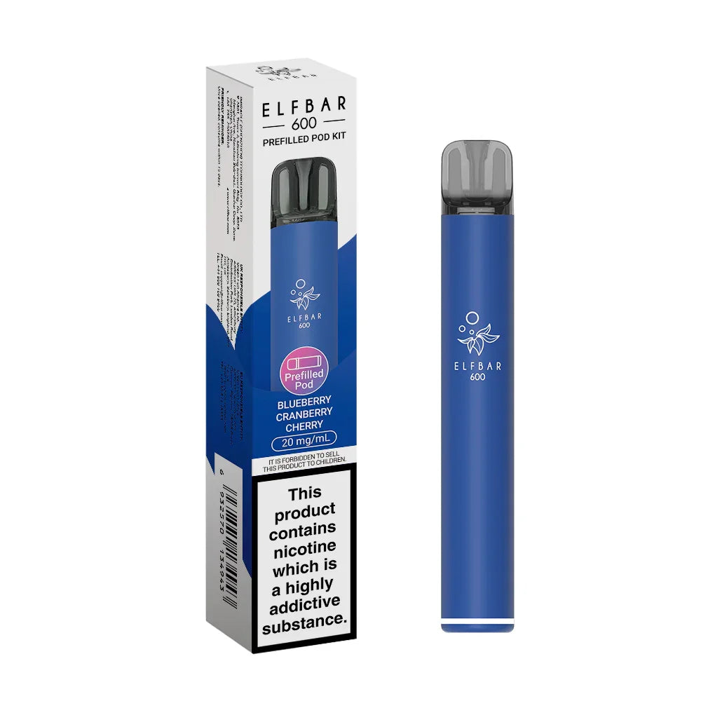 BLUEBERRY CRANBERRY CHERRY - ELFBAR 600 PREFILLED POD KIT - Vapeslough