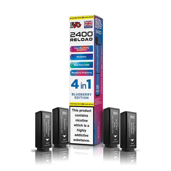 Blueberry Edition IVG 2400 Reload 4-in-1 Prefilled Pods - Vapeslough