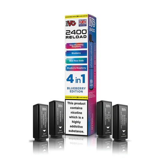 Blueberry Edition IVG 2400 Reload 4-in-1 Prefilled Pods - Vapeslough