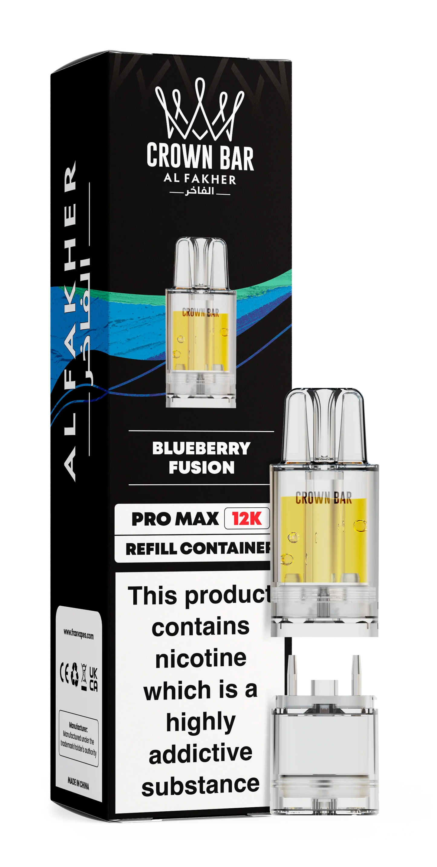 Blueberry Fusion Al Fakher Crown Bar Pro Max 12K Refill Pod - Vapeslough