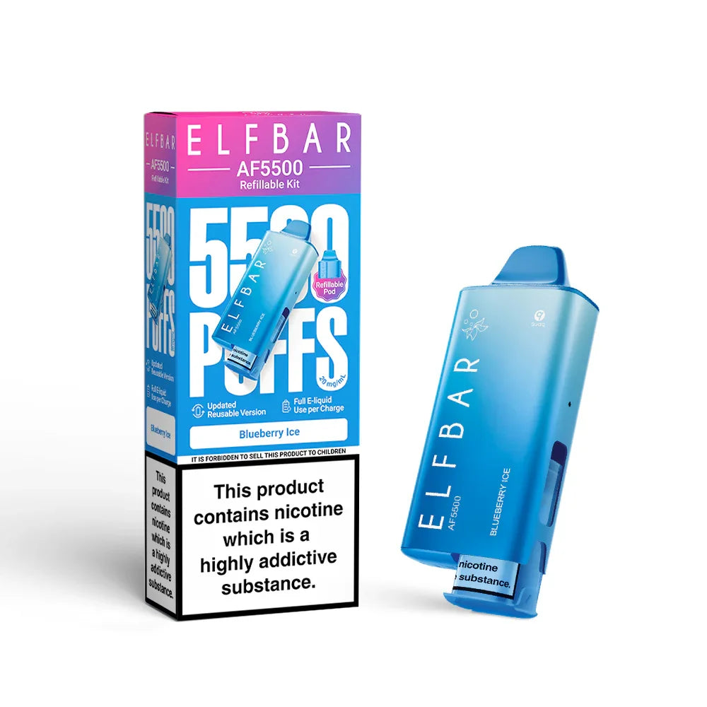 Blueberry Ice - ELFBAR AF55000 Pre-Filled Pod Kit - Vapeslough