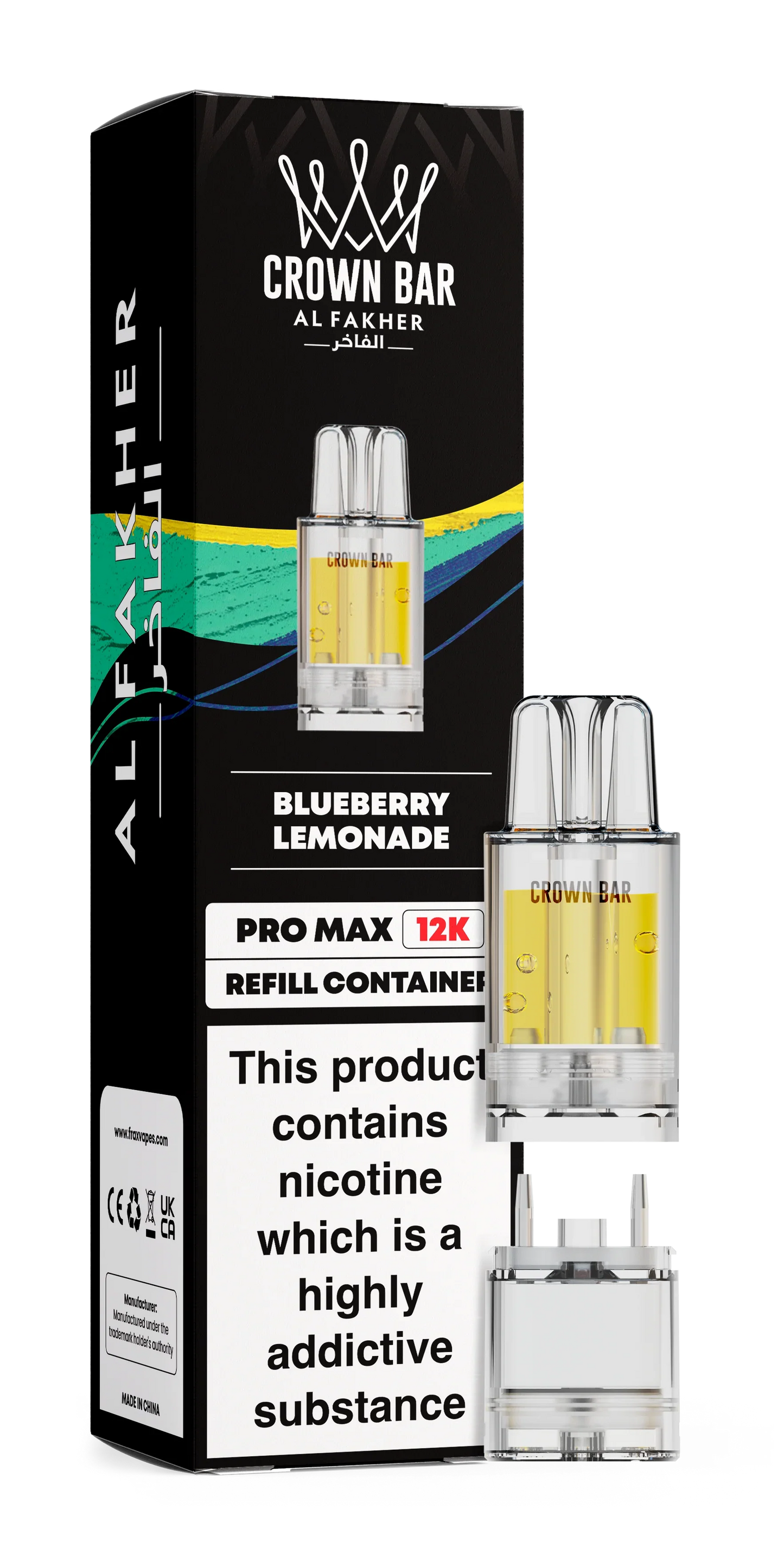 Blueberry Lemonade Al Fakher Crown Bar Pro Max 12K Refill Pod - Vapeslough