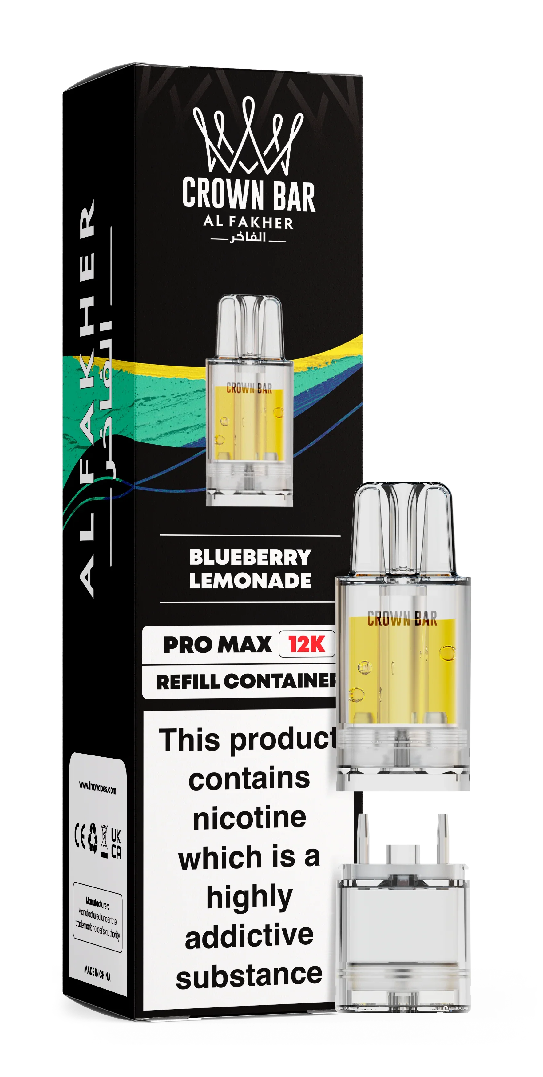 Blueberry Lemonade Al Fakher Crown Bar Pro Max 12K Refill Pod - Vapeslough