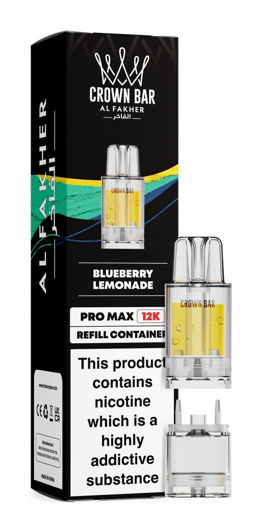 Blueberry Lemonade Al Fakher Crown Bar Pro Max 12K Refill Pod - Vapeslough