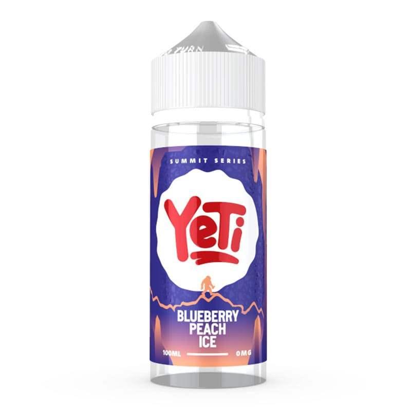BLUEBERRY PEACH ICE 100ML SHORT FILL E-LIQUID BY YETI SUMMIT SERIES - Vapeslough