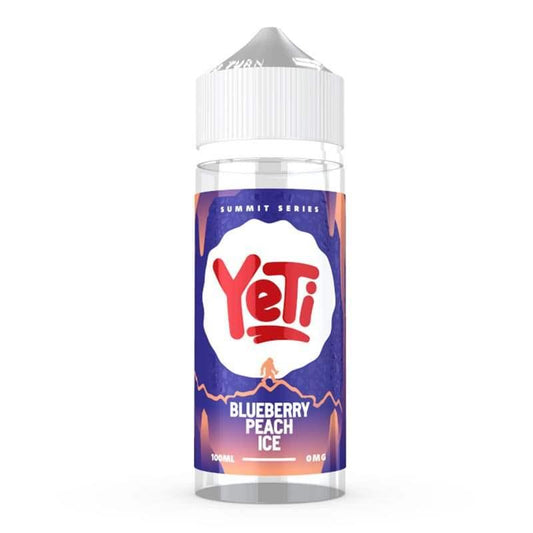 BLUEBERRY PEACH ICE 100ML SHORT FILL E-LIQUID BY YETI SUMMIT SERIES - Vapeslough