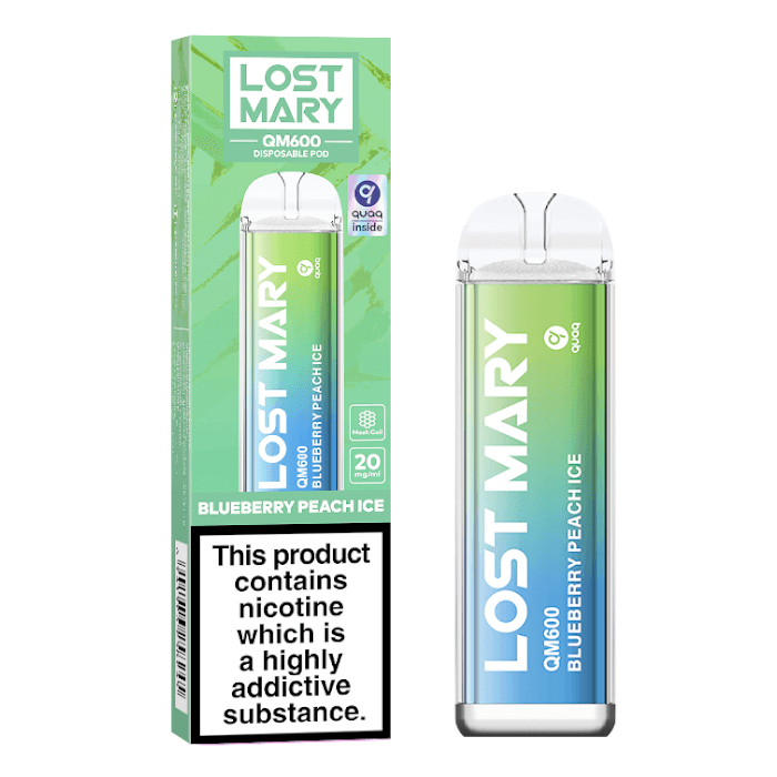 BLUEBERRY PEACH ICE - LOST MARY QM600 DISPOSABLE VAPE - Vapeslough