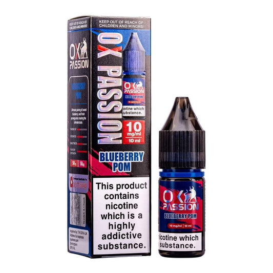 BLUEBERRY POM 10ML NIC SALT BY OXVA OX PASSION 10MG(1%) | 20MG(2%) - Vapeslough
