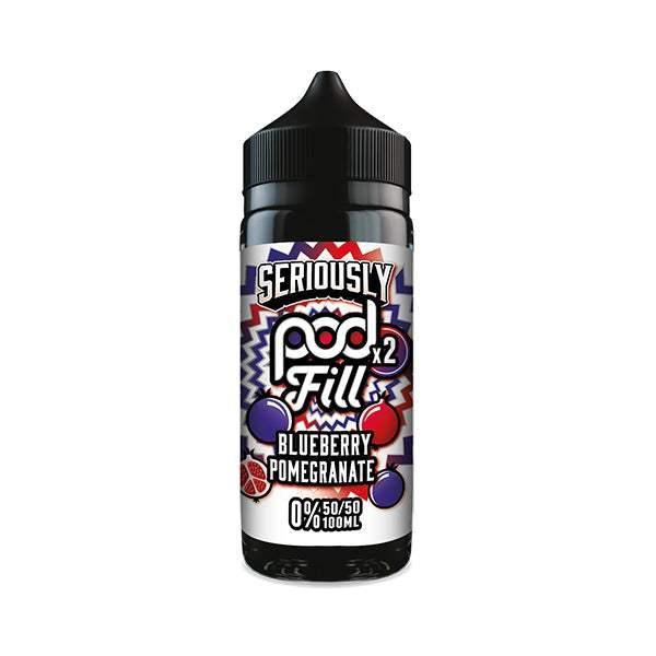 BLUEBERRY POMEGRANATE - SERIOUSLY POD FILL X2 - 100ML SHORT FILL - 50/50PG/VG E-LIQUID BY DOOZY - Vapeslough