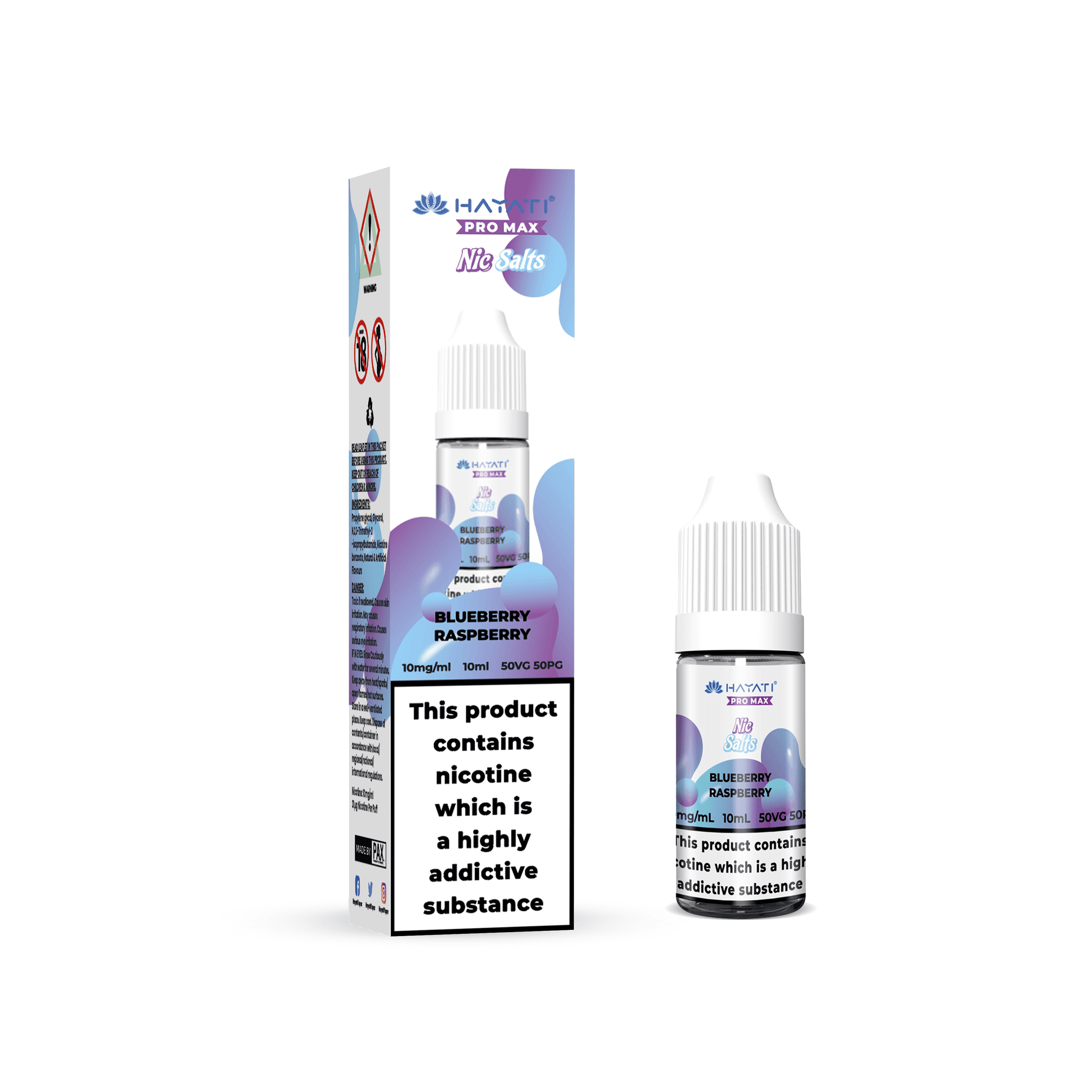 BLUEBERRY RASPBERRY 10ML NIC SALT BY HAYATI PRO MAX 10MG(1%) | 20MG(2%) - Vapeslough