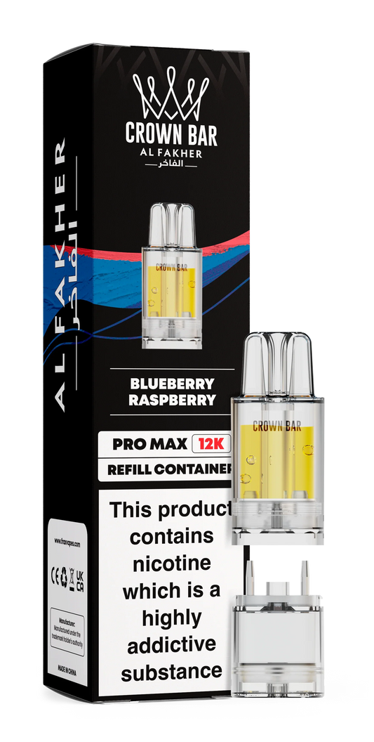 Blueberry Raspberry Al Fakher Crown Bar Pro Max 12K Refill Pod - Vapeslough
