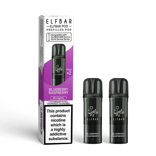 BLUEBERRY RASPBERRY ELFBAR 600 PODS (PACK OF 2) - Vapeslough