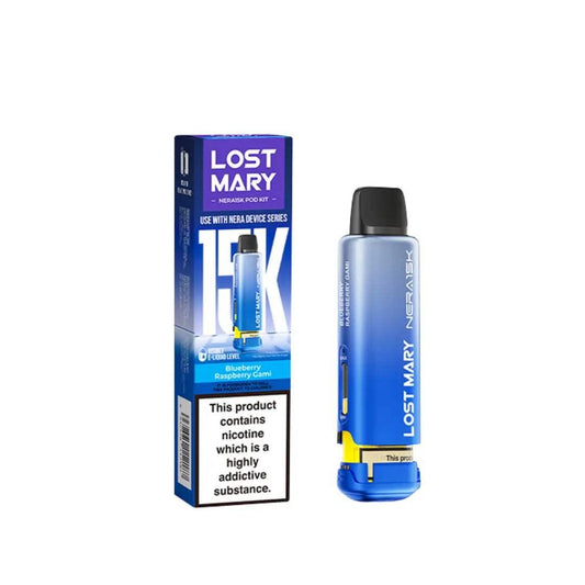 BLUEBERRY RASPBERRY GAMI - LOST MARY NERA 15K REPLACEMENT PREFILLED POD - Vapeslough