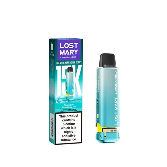 BLUEBERRY RASPBERRY ICE - LOST MARY NERA 15K REPLACEMENT PREFILLED POD - Vapeslough
