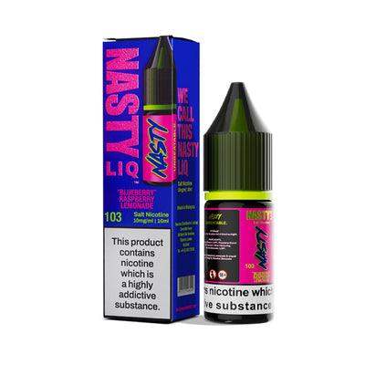 BLUEBERRY RASPBERRY LEMONADE 10ML E LIQUID NICOTINE SALT BY NASTY LIQ - Vapeslough